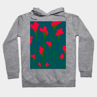 Red Petal Flowers Hoodie